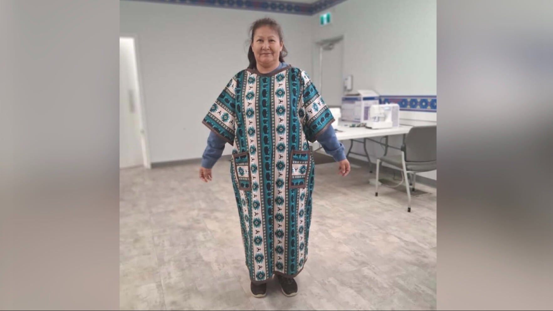 A tea dress made during the workshop.