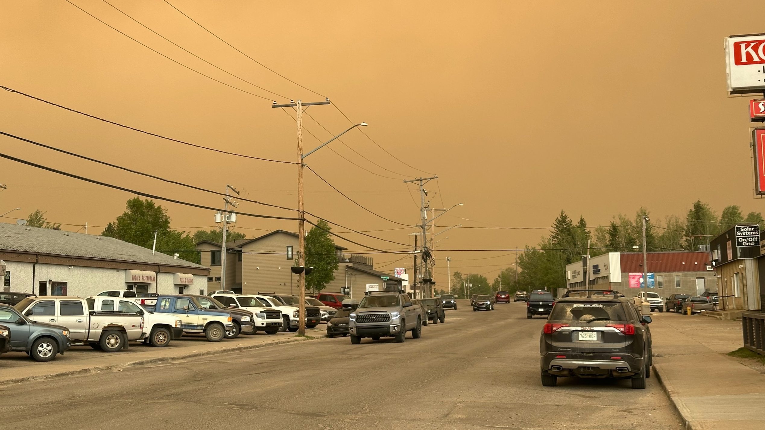 Downtown La Ronge hours before residents were told to evacuate.