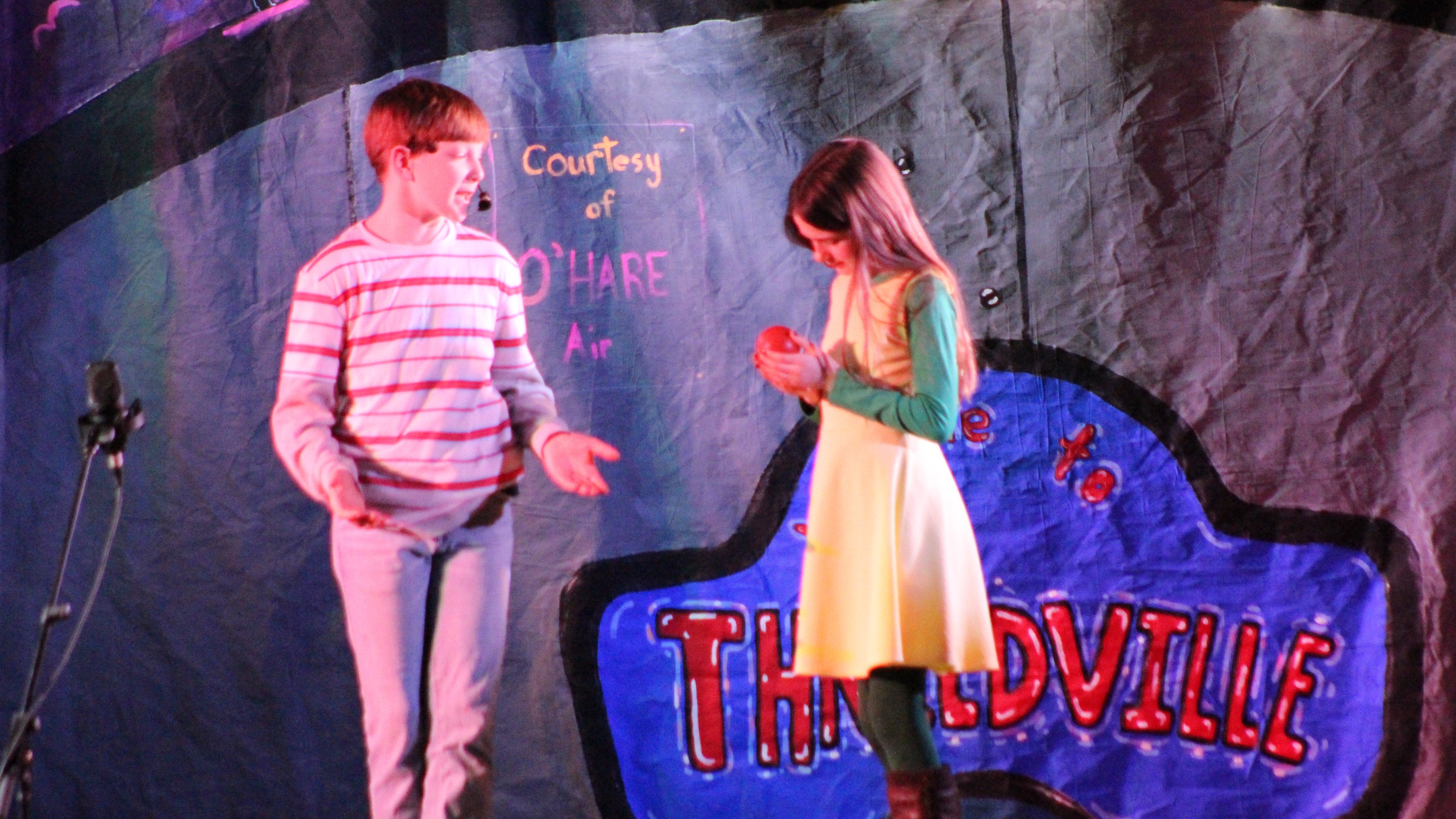 During the performance: Coledon and Audrey.