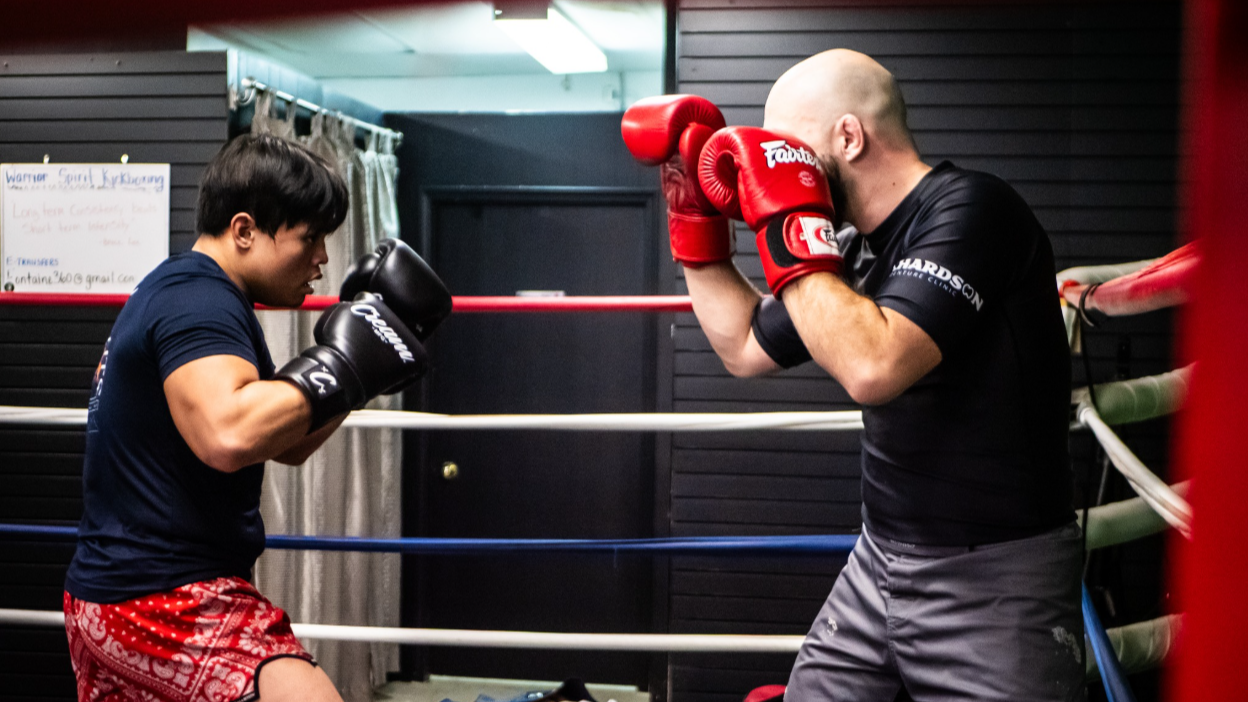 Partner drills during Team Canada tryouts in North Battleford.