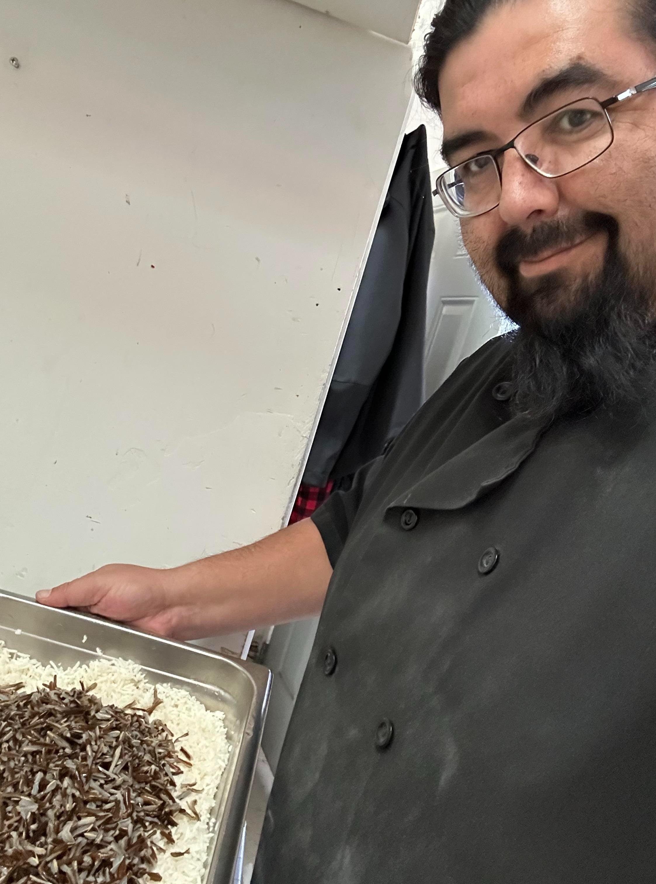 Jamie Charles uses wild rice at his restaurant in Air Ronge.