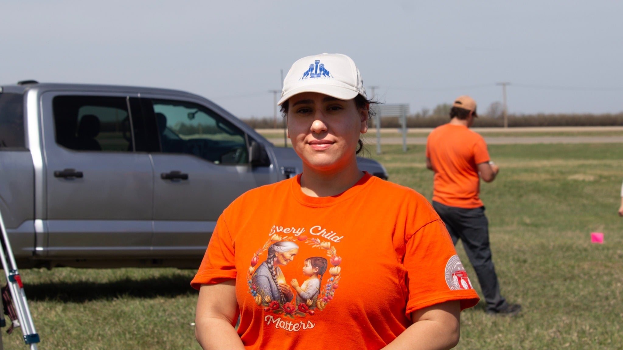 Micaela Champagne spends the week in Delmas Sask. for GPR testing.