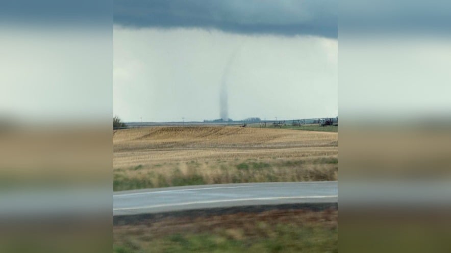 Trischa Doucette saw the tornado while driving on Highway 11.