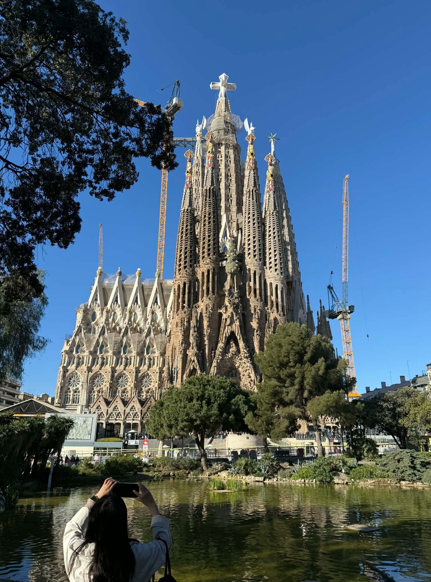 The trip included a stop at the famous Sagrada Família in Barcelona.