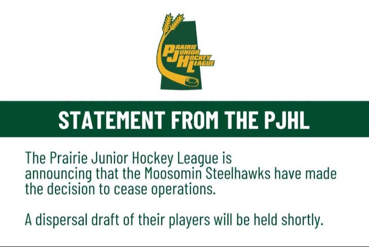 The official statement posted by the Prairie Junior Hockey League made on Monday.