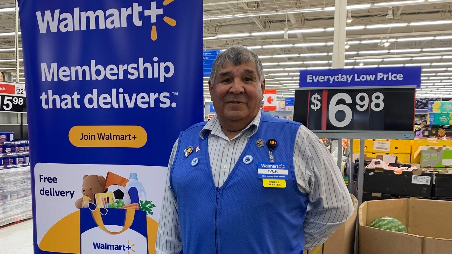 Iver Thomas at the North Battleford Walmart.