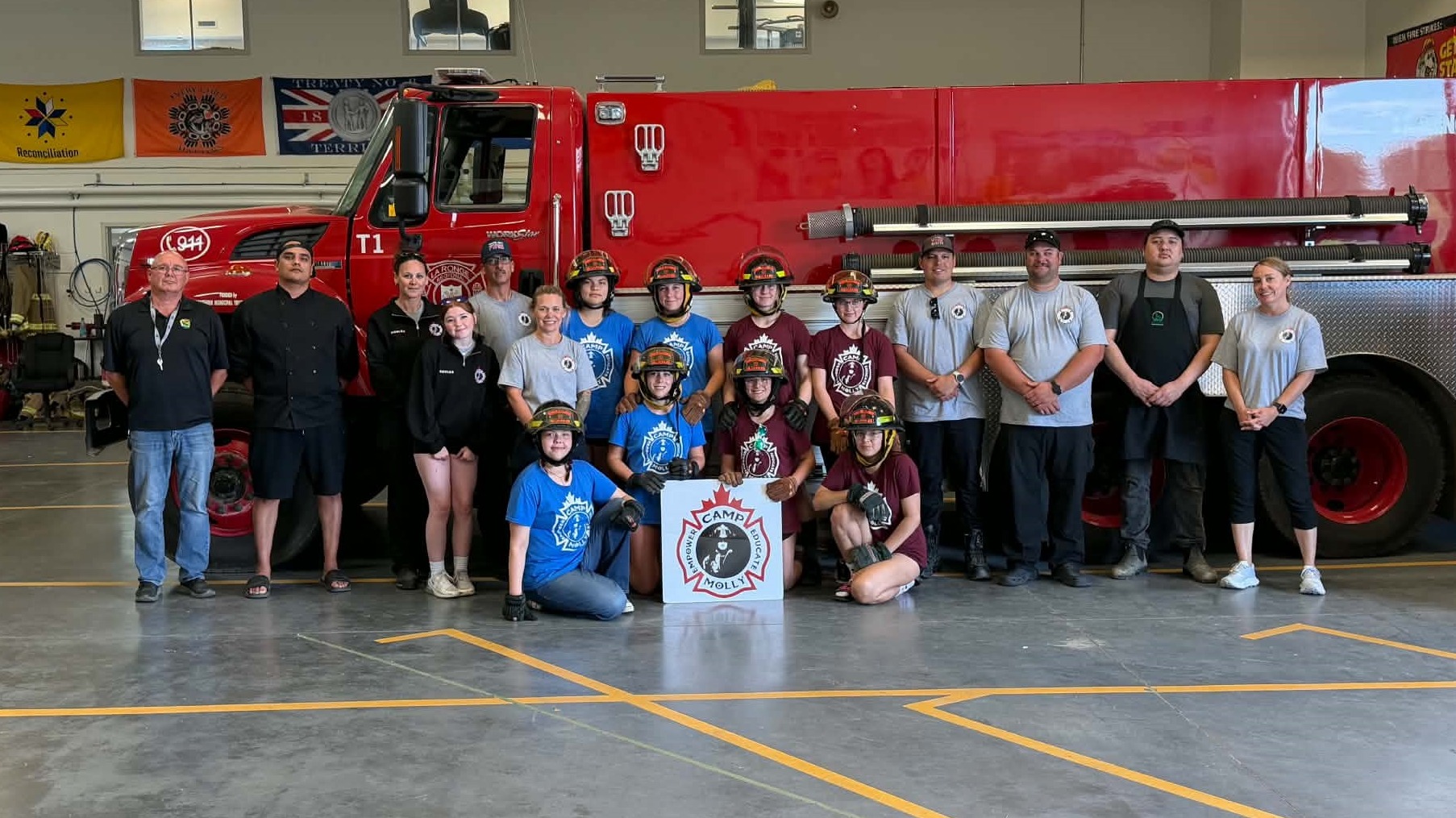 Participants and others involved in the camp came together for a group picture.
