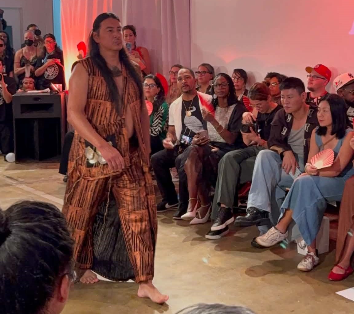 Merasty was nervous, but didn't let that stop his from walking down the runway twice.