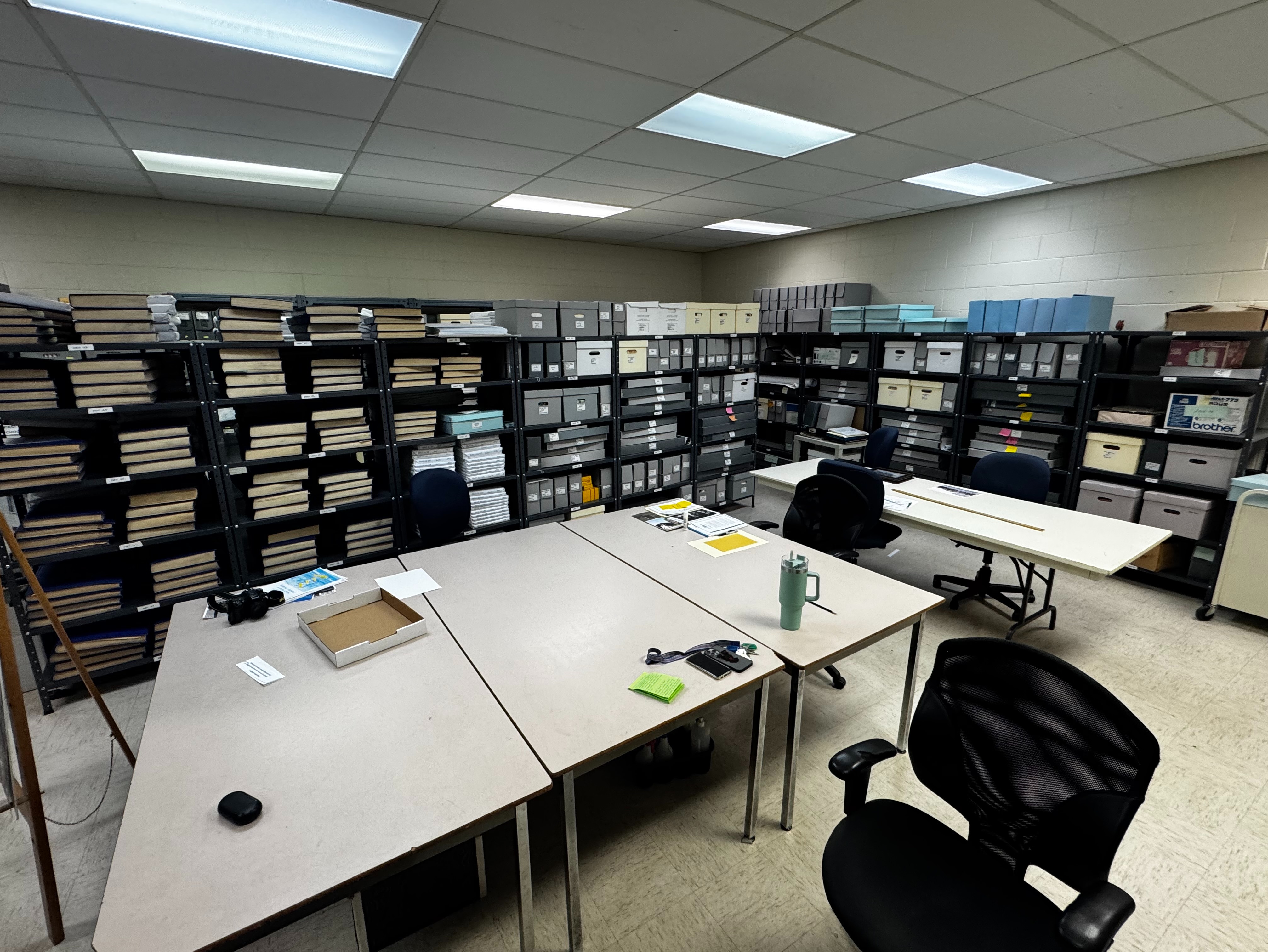 The City of North Battleford Historic Archives office is located inside the Don Ross Centre, where archival materials and past exhibits are stored and prepared.