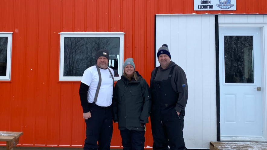 From left: Mayor of Battleford, Ames Leslie, Mayor of North Battleford, Kelli Hawtin, and Battleford councillor, Kevin Russel.
