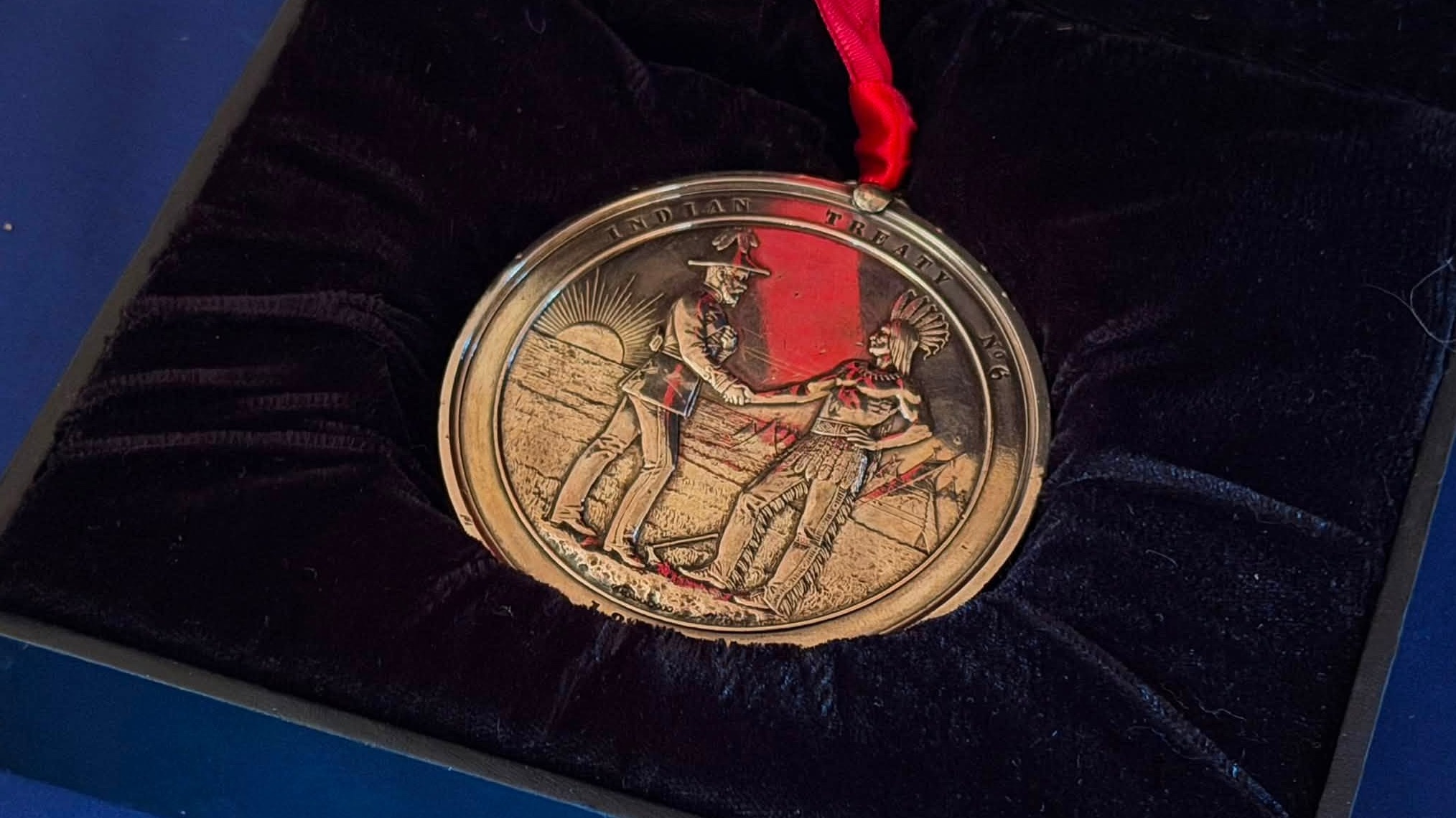 An original Treaty 6 medal can also be viewed at Fort Carlton.