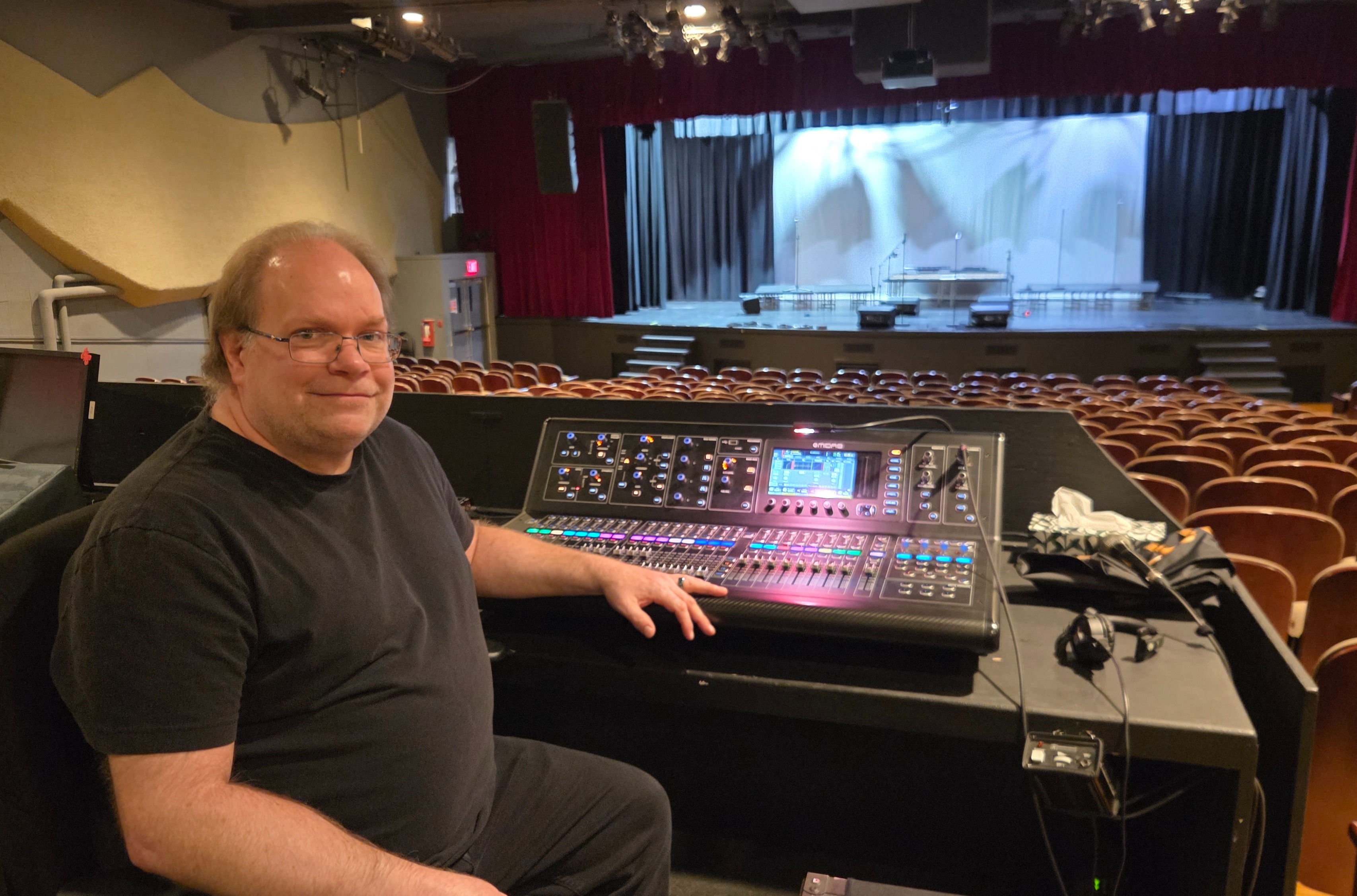 Darrel Dixon, technical manager at the Memorial Centre.
