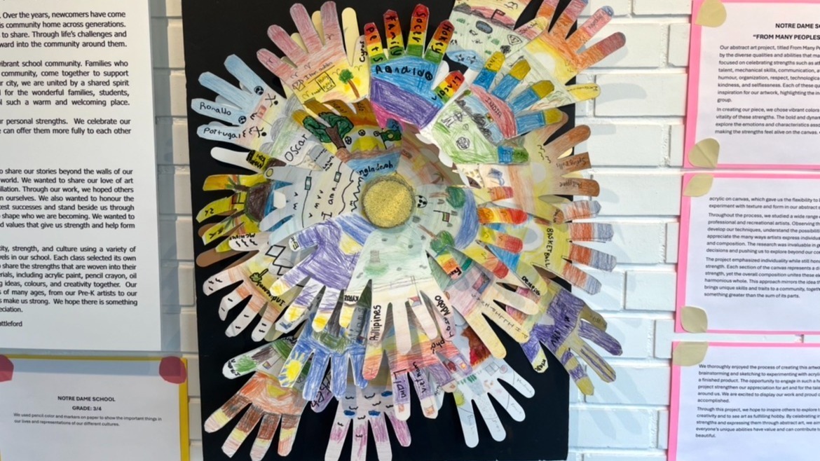Artwork from grade 3 and 4's.