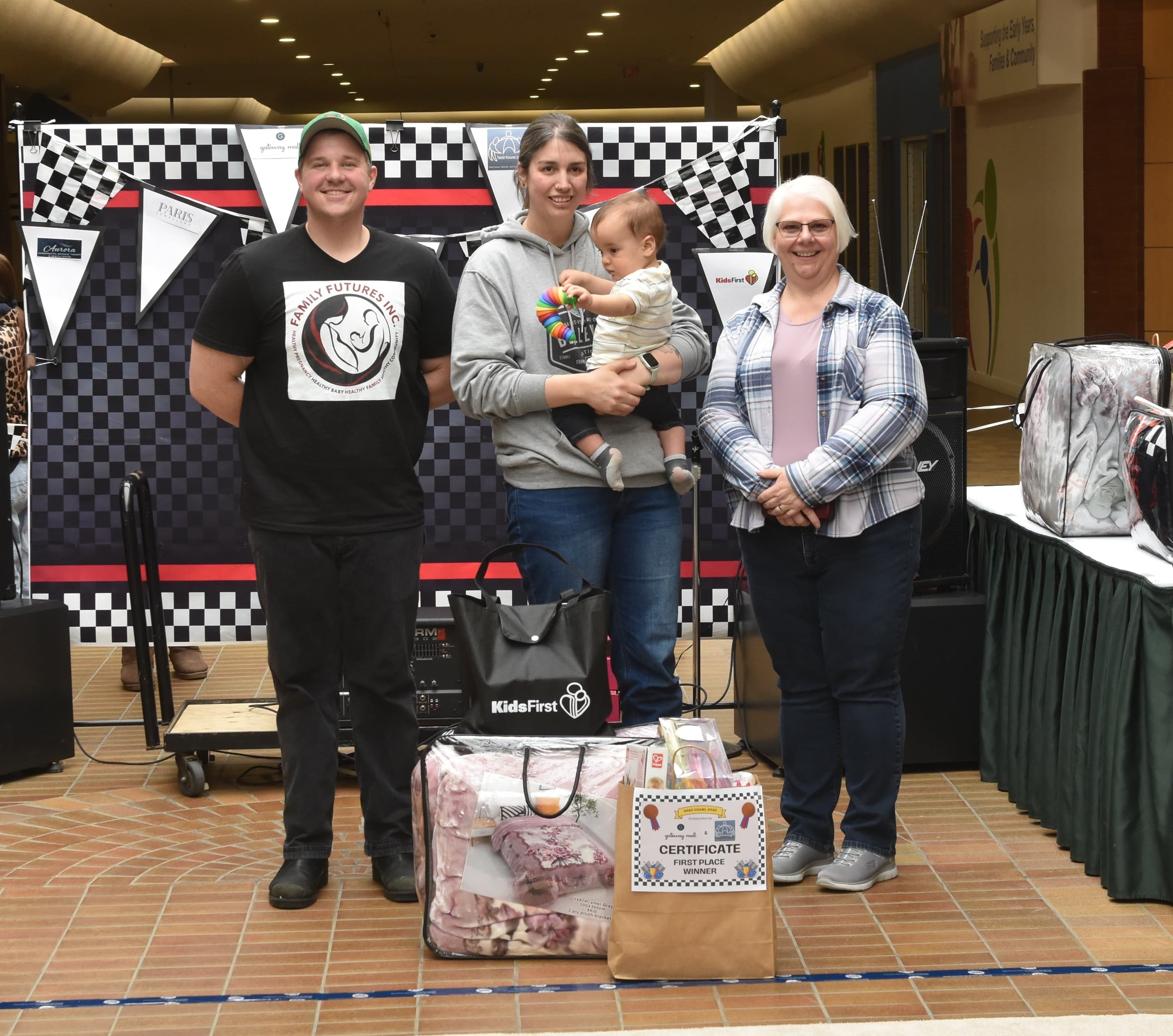 Felix G. was the winner of this year's baby crawl with his blazing speed.