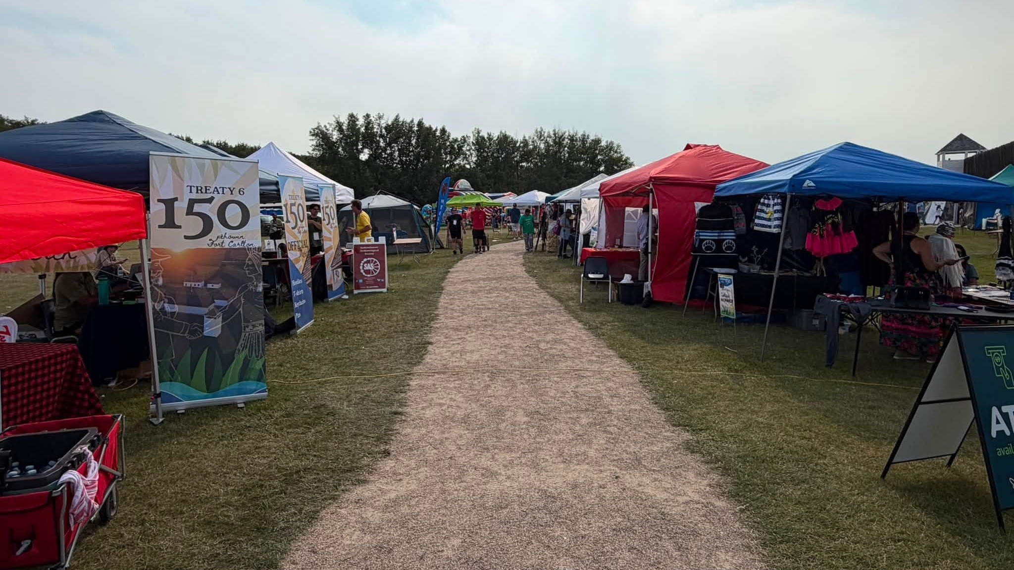 There are many vendors and information booths set up at the event.