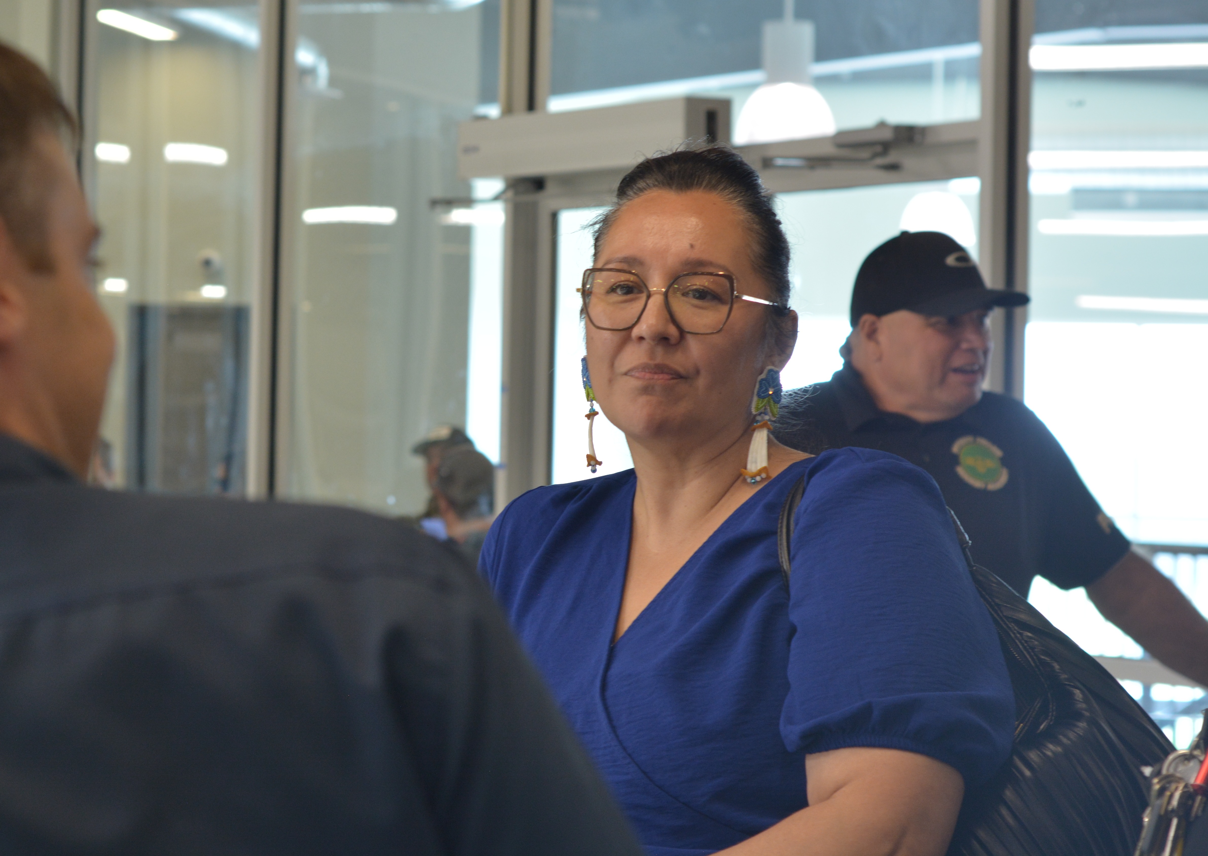 Indigenous Services Minister Mandy Gull-Masty tours the Thunderchild Wellness Centre following a ceremony marking the facility’s completion on Friday, Aug. 21, 2026.