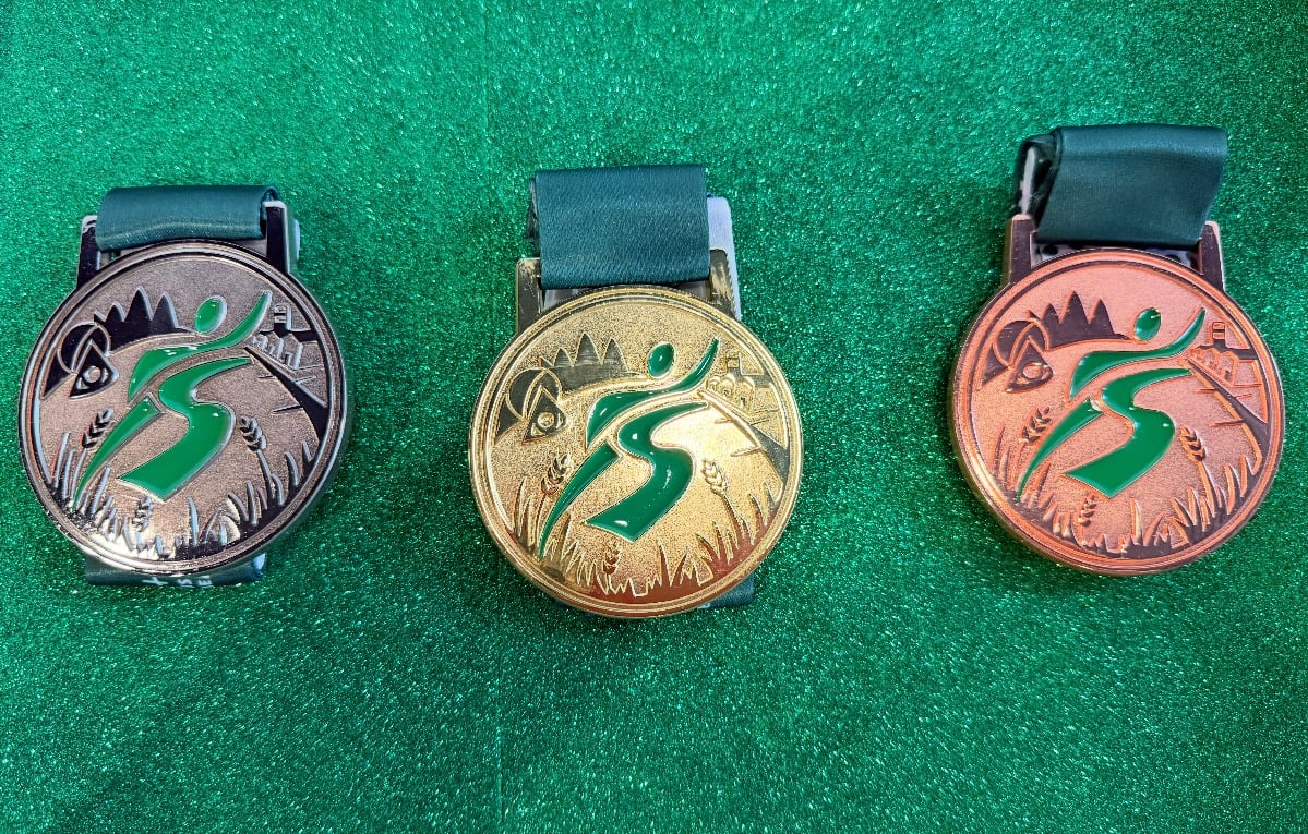 Medals for the 2026 Saskatchewan Winter Games, designed by Meadow Lake teacher Sarah Dydejko, are shown in photo.