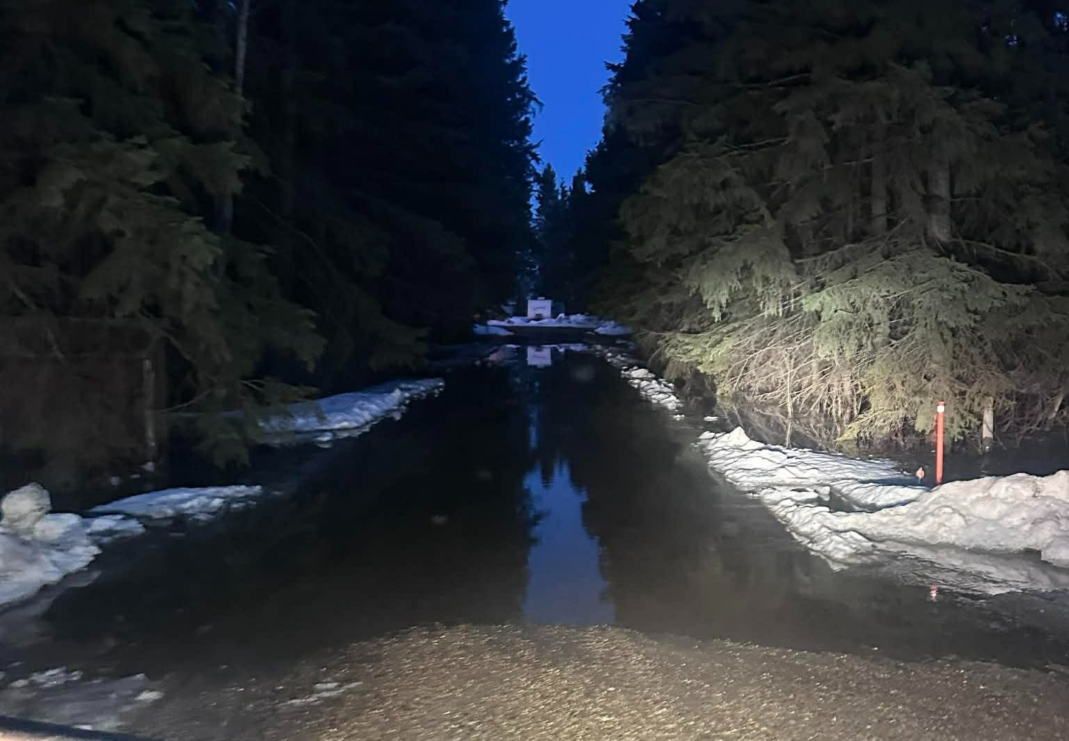 A photo submitted by a resident shows how roads are being impacted by flooding in the area of Rural Municipality of Meadow Lake.