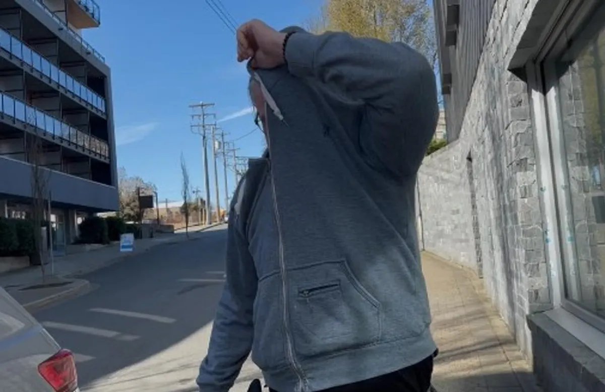 Lorne Seifred leaving court en-route to report to Nanaimo Community Corrections following his sentencing hearing.