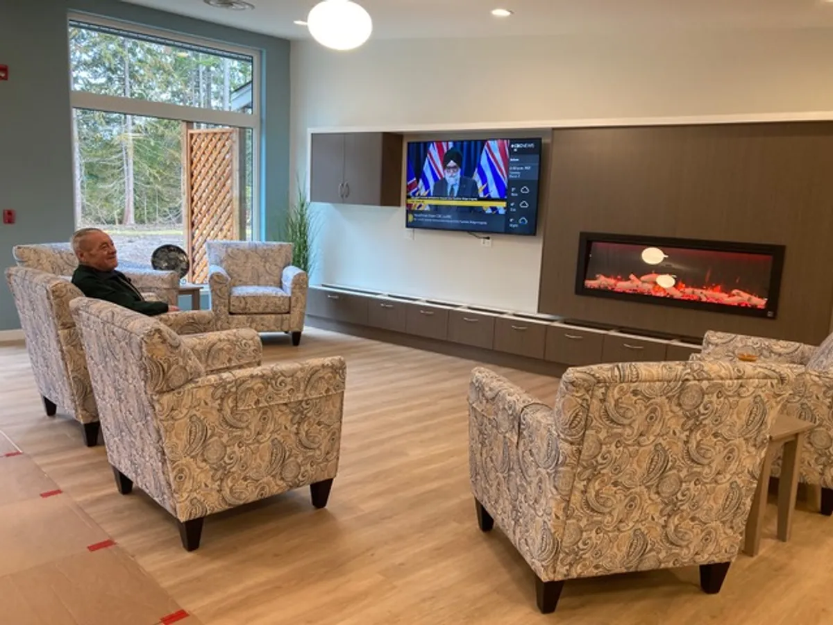 A common living room area complements the Lighthouse Villa independent living complex.