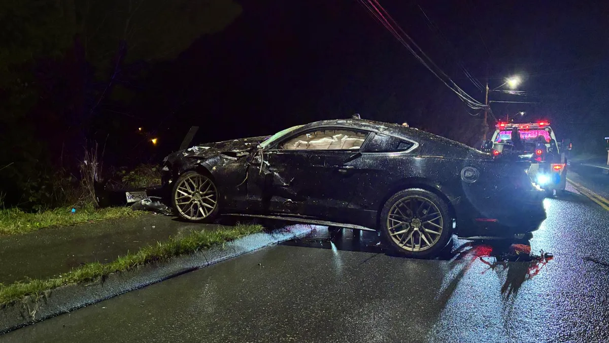 A tow truck was able to remove the vehicle from the property and the scene.