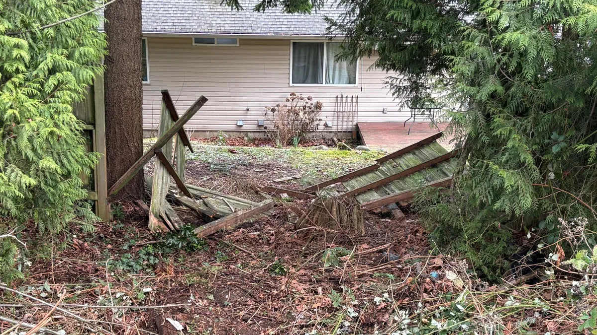 The vehicle ended up a considerable distance off the roadway, onto a neighbouring property, still visible the next morning.