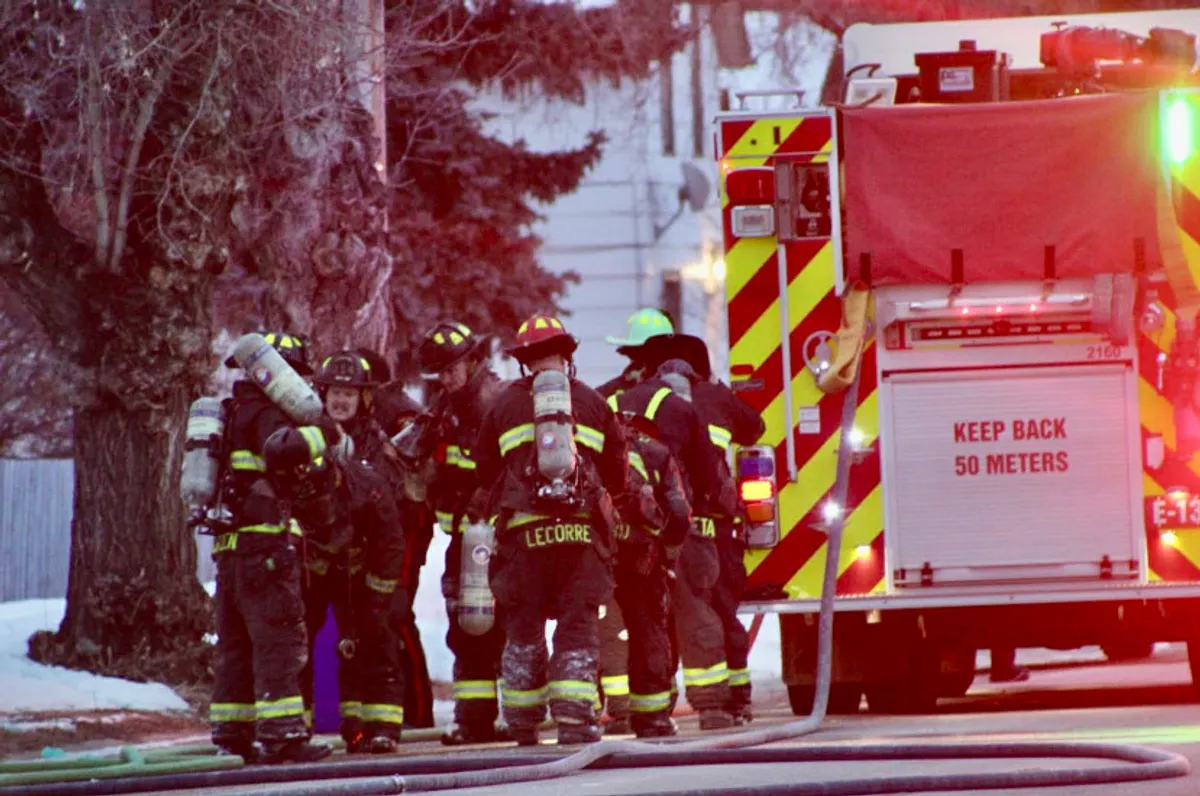 Fire crews at the scene.