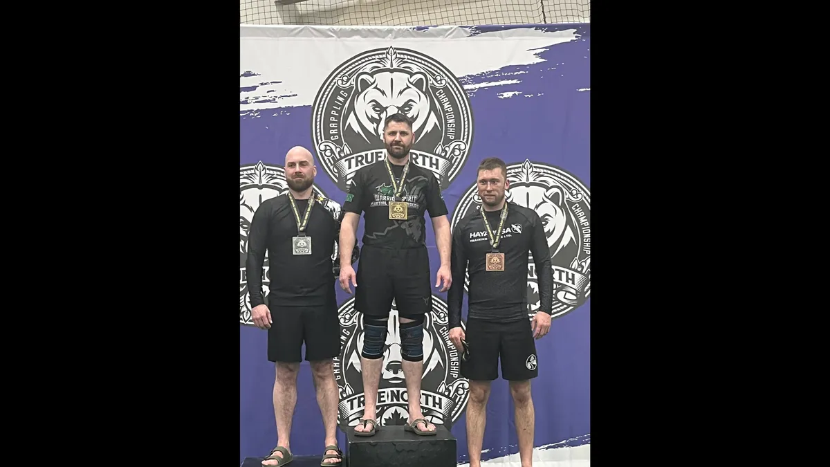 Albert Oborowsky winning gold.