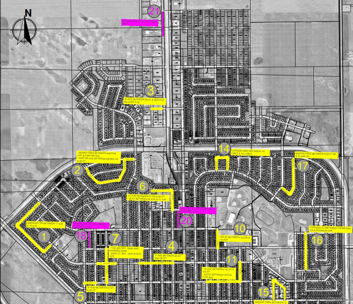 The 2026 paving project map